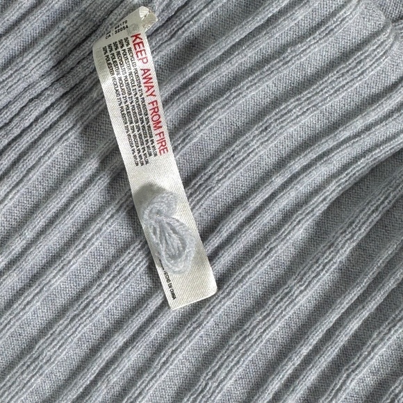 Anthropologie Daily Practice Textured Column Sweater Dress Light Grey Sz XL - Picture 7 of 8